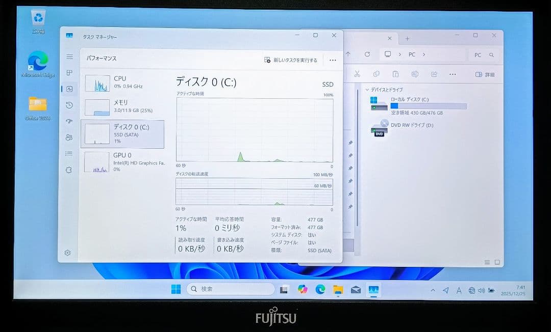 FUJITSU LIFEBOOK Corei5 メモリ12GB SSD512GB