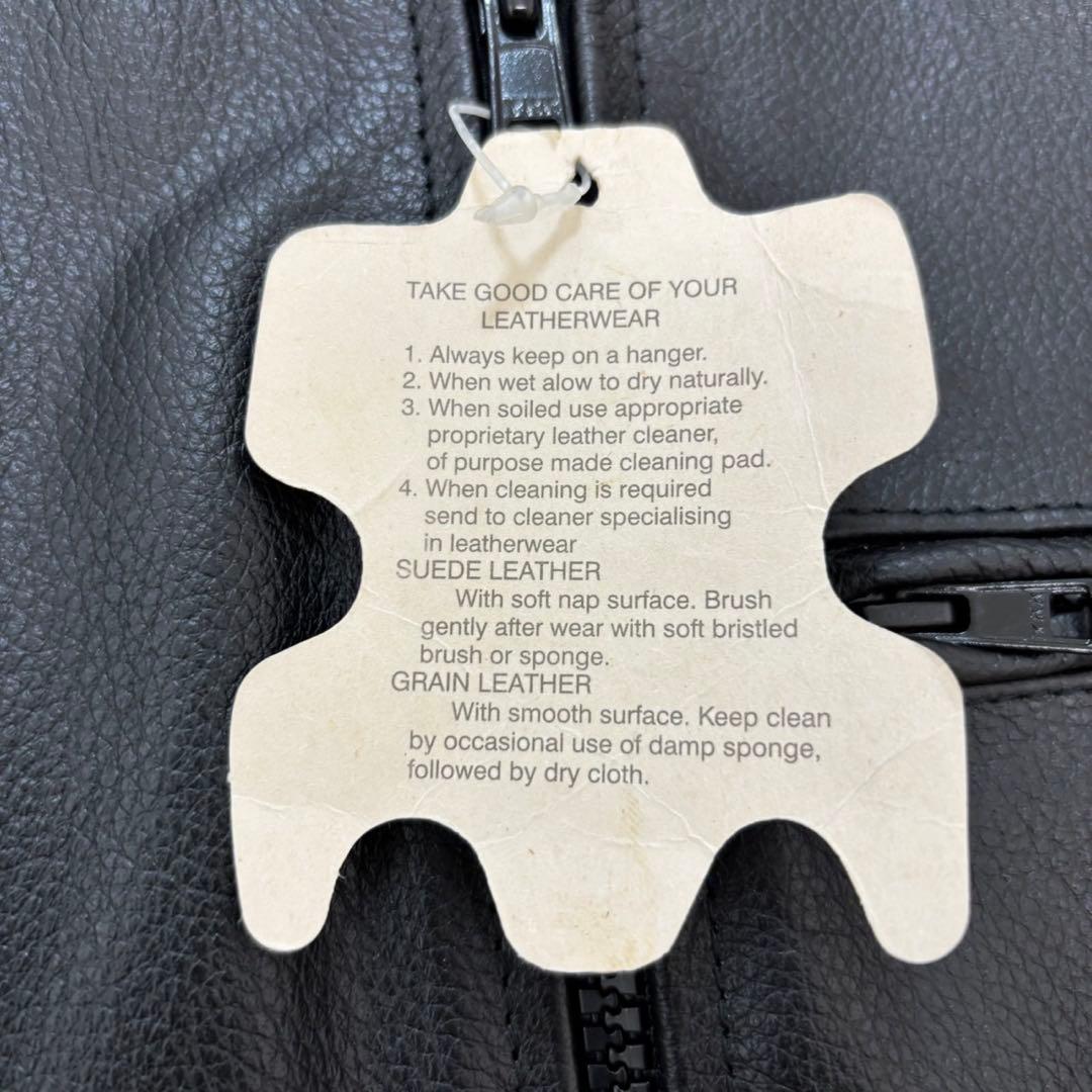 新品タグ付き Axel 牛革 キルティング シングルライダース ブルゾン L