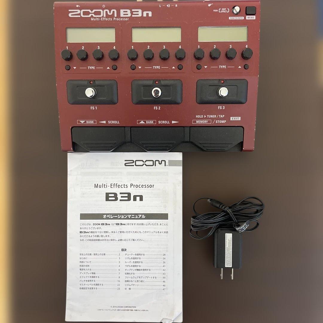 ZOOM B3n マルチエフェクター ACアダプター説明書付き