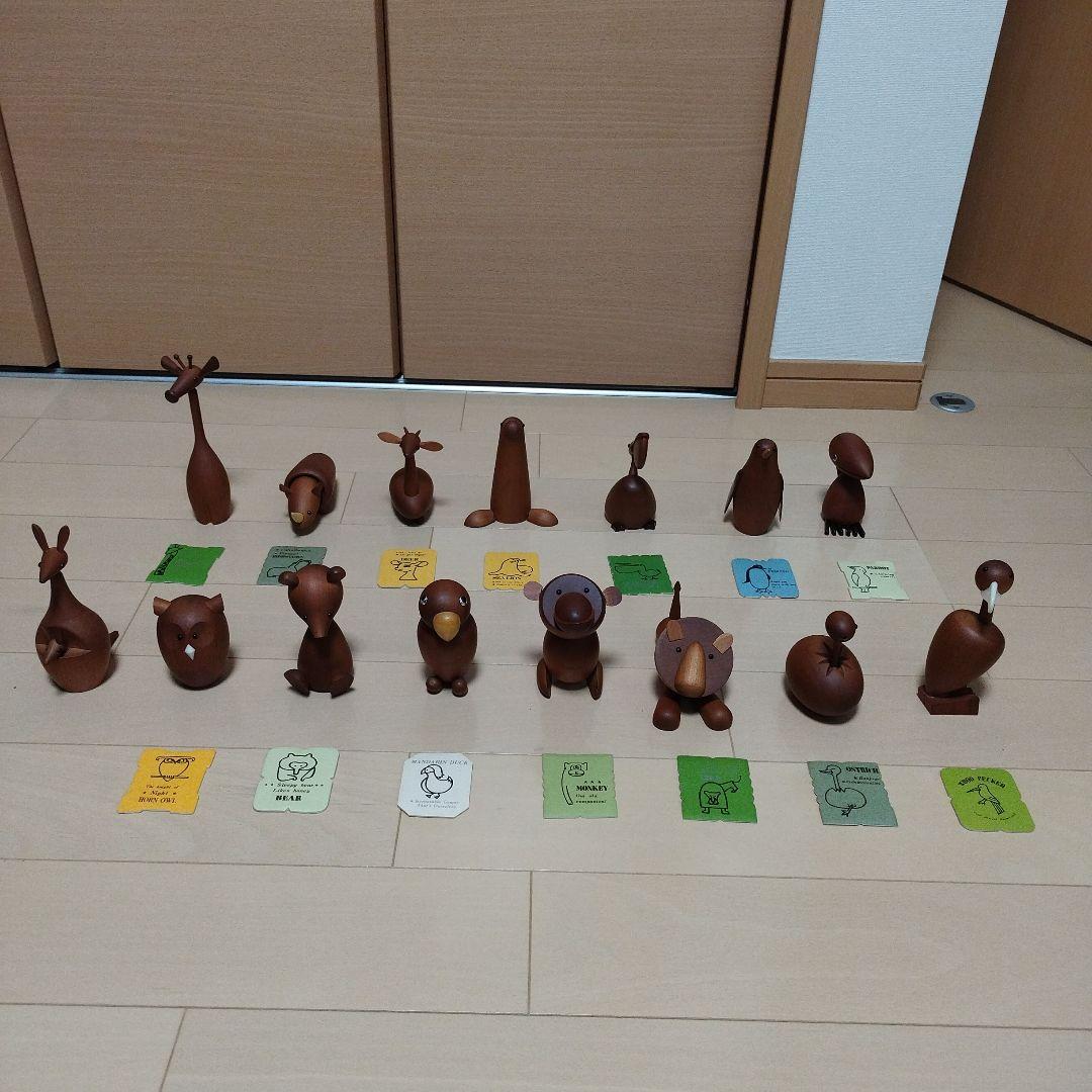 木製動物フィギュアセット