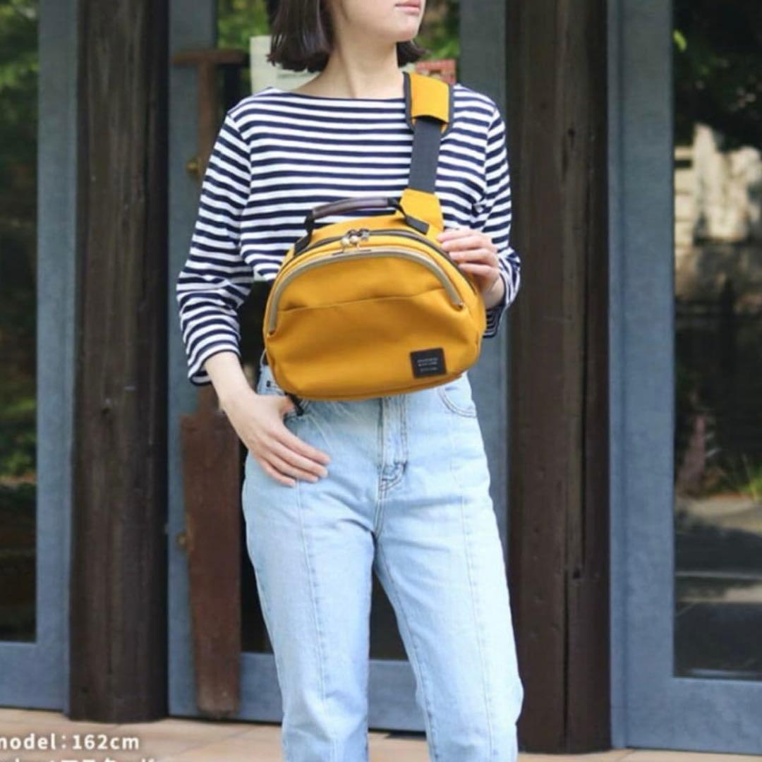 アヤノコウジ　がま口　ショルダーバッグ　ダークネイビー