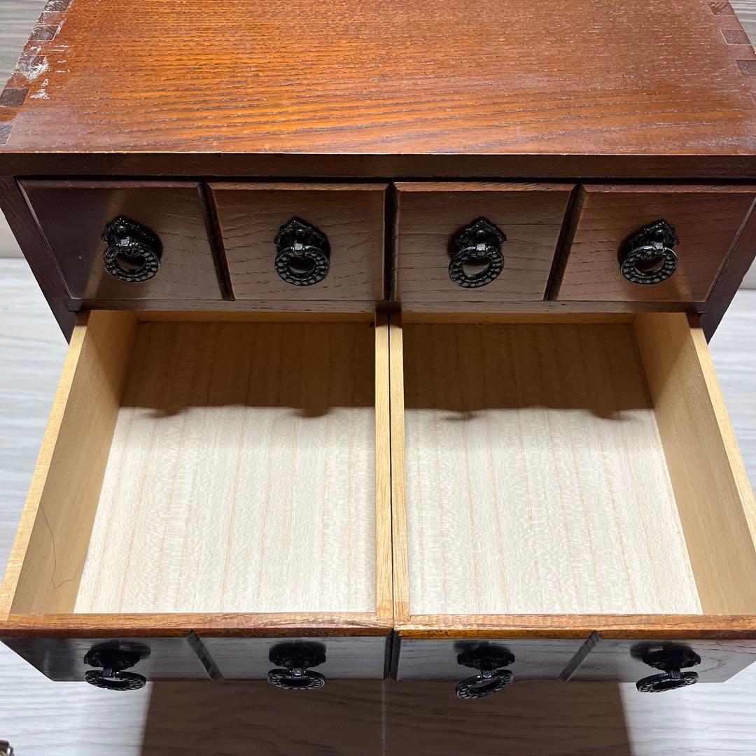 アンティーク　木製　9杯　引き出し 薬箪笥　薬箱