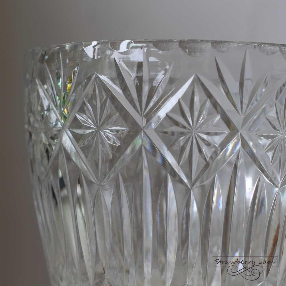 L2810-555 フランスアンティーク ガラスバケツ フルーツ バスケット