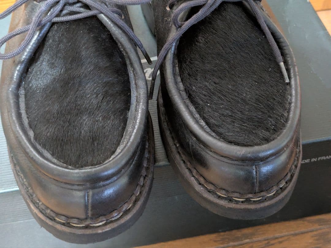 売約済商品!!モカシン 黒 レザー ポニー