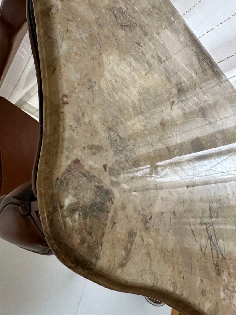 大理石 ロココ調 クラシック 猫脚 コンソールテーブル 電話台 家具