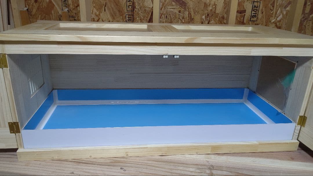 パイン集成材20ミリ幅120縦50奥行50蜜蝋仕上げ！パネルヒーター取付対応