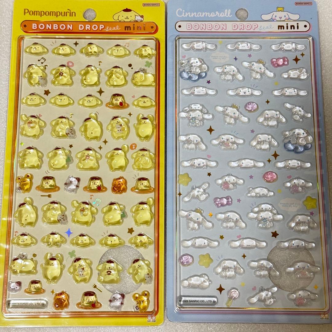 【国内正規品】　サンリオ ボンボンドロップシール　ミニ　コンプリート