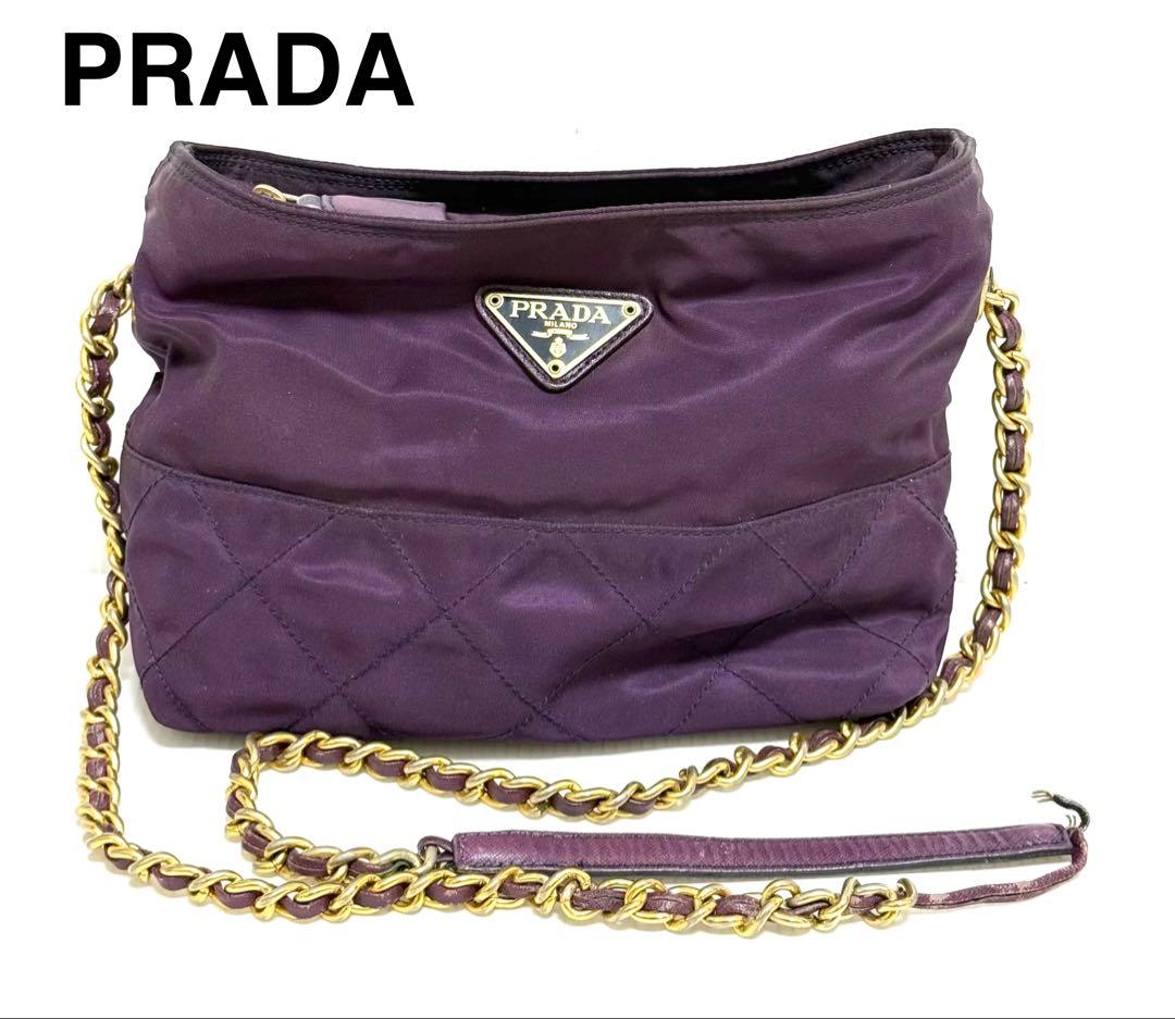 訳あり プラダ PRADA チェーンショルダーバッグ