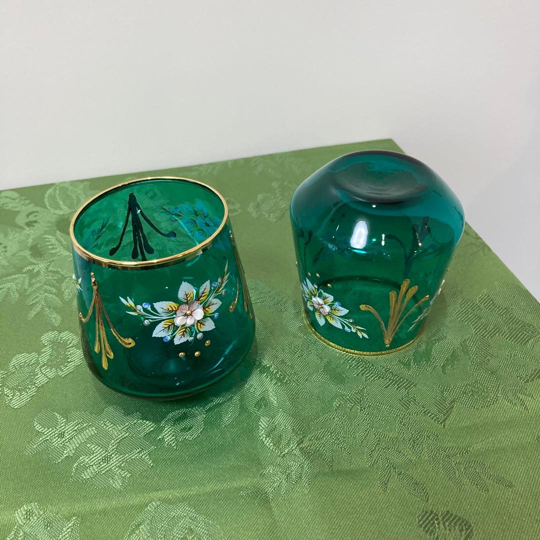 ベネチアンガラス デカンタとグラスセット