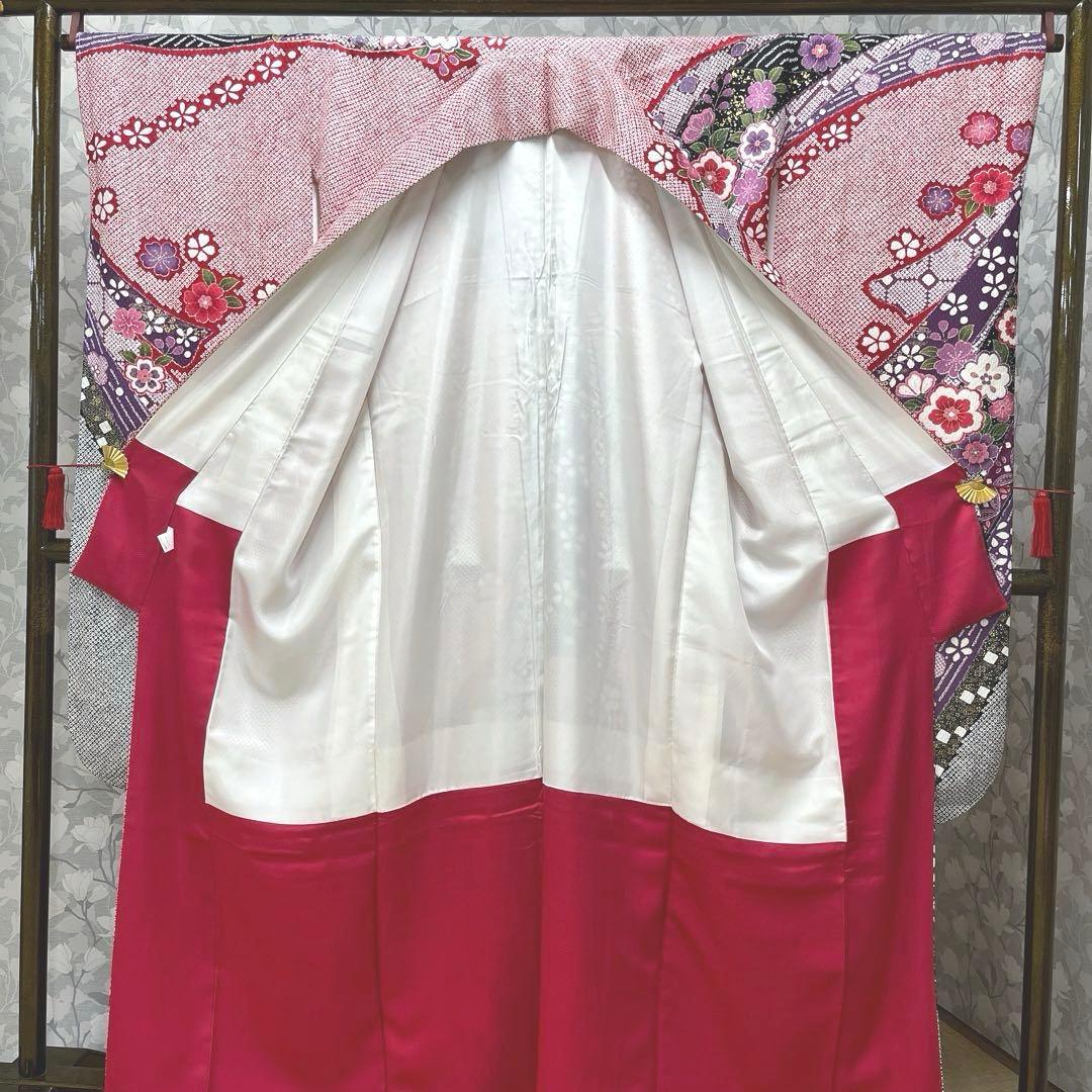 正絹 振袖 長襦袢セット古典柄熨斗模様トールサイズ