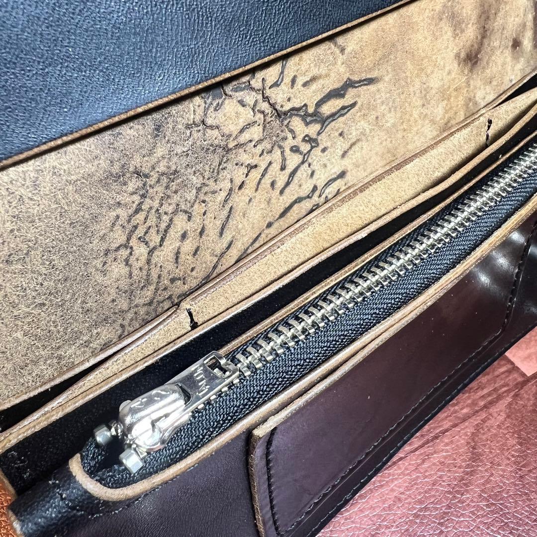 【トラッカーウォレット ロング】 3層 ホースバット シルバー　TALON