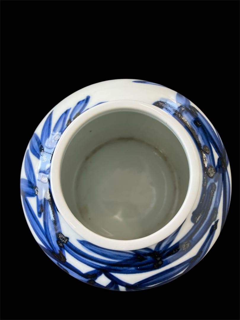 未使用！平安 近藤悠三 藤悠 染付 柘榴図 花瓶 人間国宝　骨董品　美術品