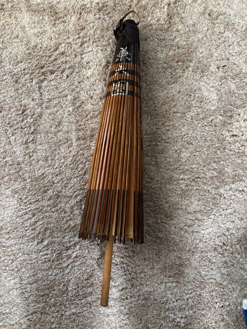 和傘 竹と和紙 手書きデザイン