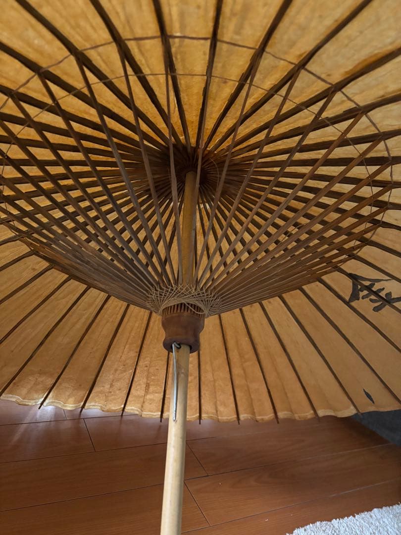 和傘 竹と和紙 手書きデザイン