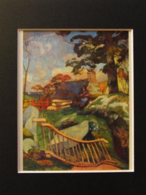 ポール・ゴーギャン、【柵、あるいは豚番の女】、希少な画集画より