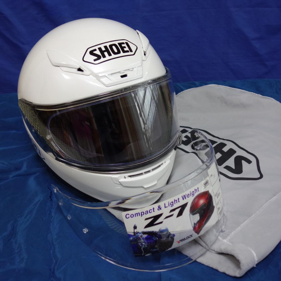 SHOEI Z-7 ホワイト　L　ピンロックシート　予備シールド（未使用）付き