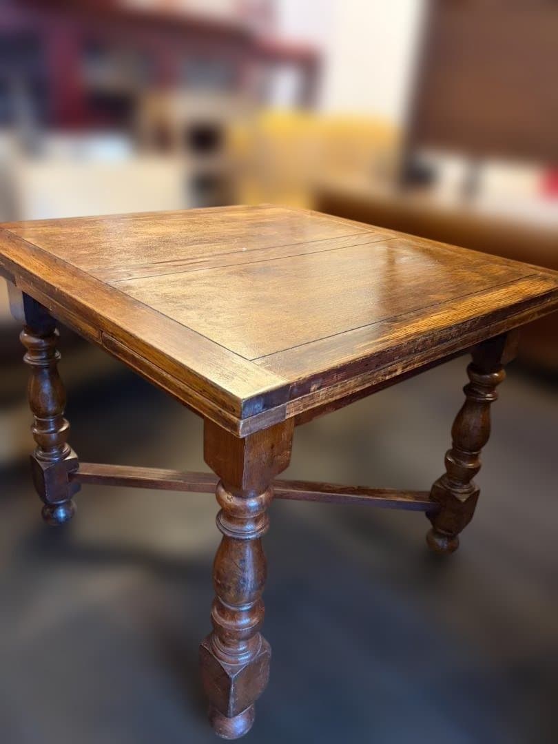 伸縮ダイニングテーブル91cm〜151cm 木製 アンティーク　エクステンション