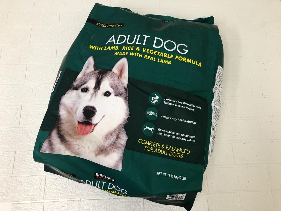 カークランドシグネチャー 成犬用 18kg ラム,ライス,ベジタブル