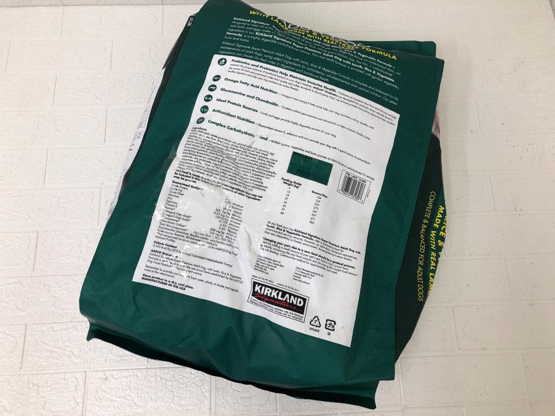 カークランドシグネチャー 成犬用 18kg ラム,ライス,ベジタブル