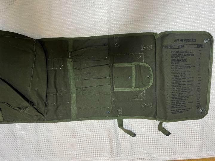 米軍 実物 テントリペアキットバッグ キャンバス