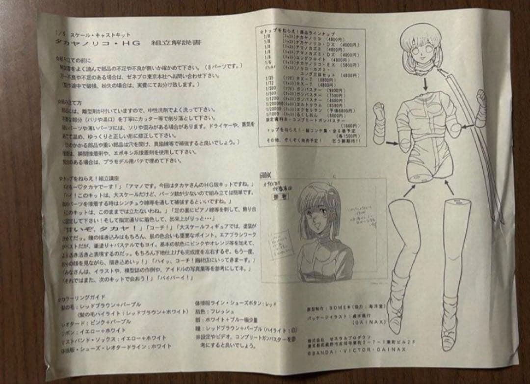 タカヤノリコ HG 1/5 スケールキャストキット 未塗装・組立式ガレージキッド