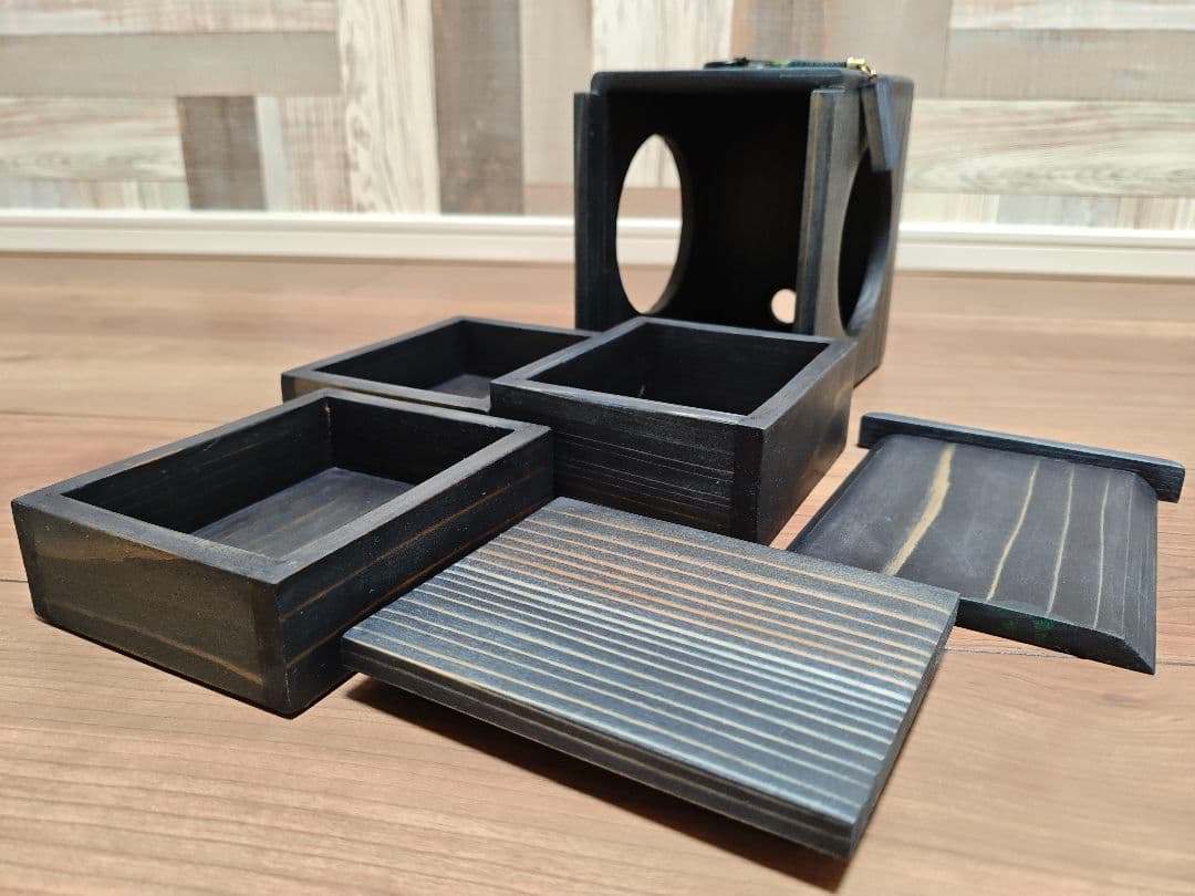 【新品未使用】藍染め 遊山箱 徳島 伝統工芸品