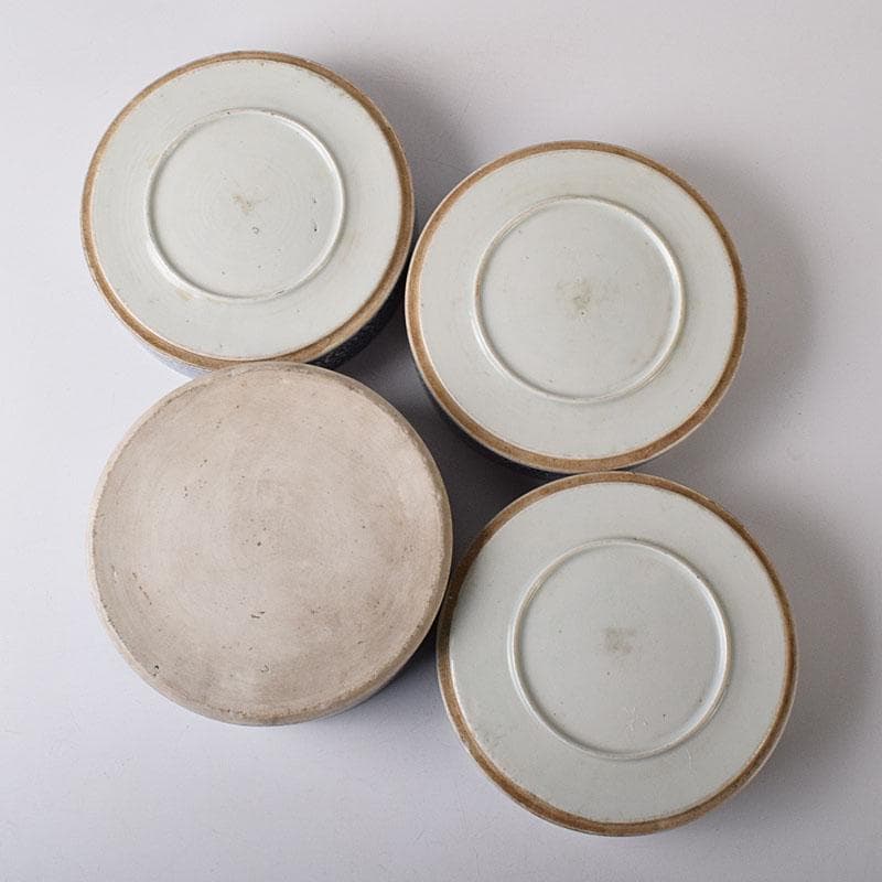 伊万里焼　古伊万里　染付　蛸唐草文　四段重箱　C　R8464H