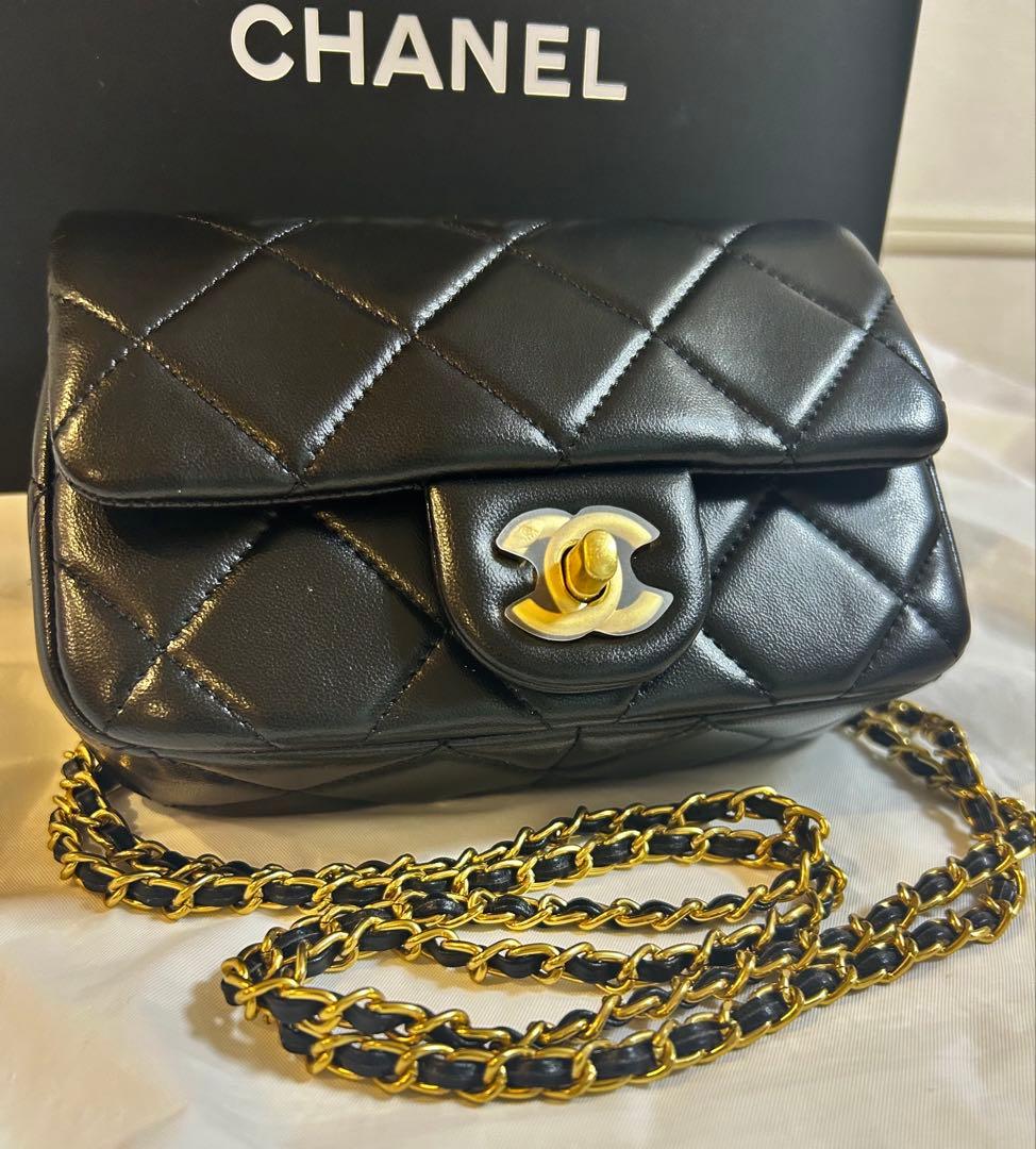 CHANEL ノベルティ ミニショルダーバッグ パールチェーン 黒