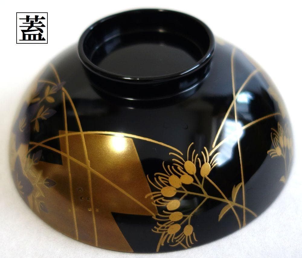 輪島塗 秋草 蒔絵 吸物椀 ５客