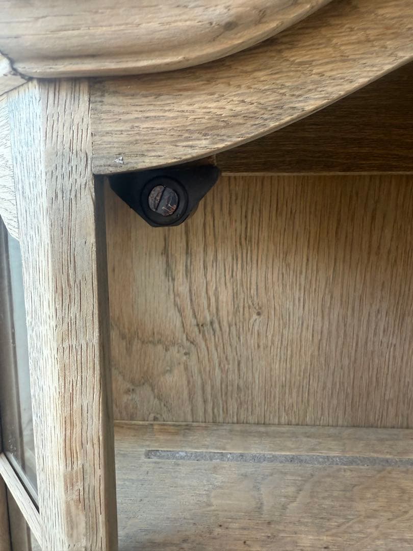 年末・年始SALE ビンテージ ウォールガラスキャビネット 剥離