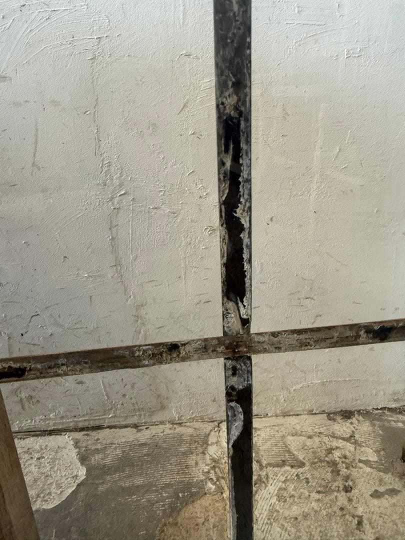 年末・年始SALE ビンテージ ウォールガラスキャビネット 剥離