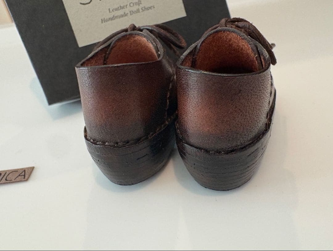iMda3.0ドールシューズ 靴 本革 人形 ハンドメイド ヴィンテージ風 作家