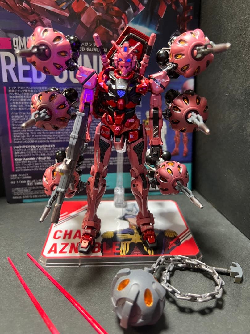 2機セット　HG 赤いガンダム(ビット6基)白いガンダム全塗装 完成品