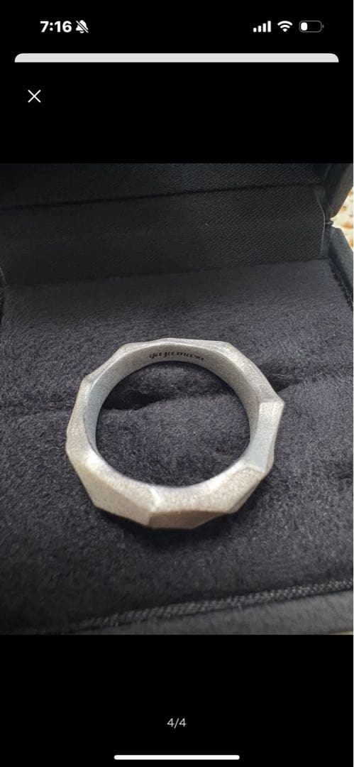 【値下げ中】ガジュマルアートクラフト　No.007 20号　メンズ　リング