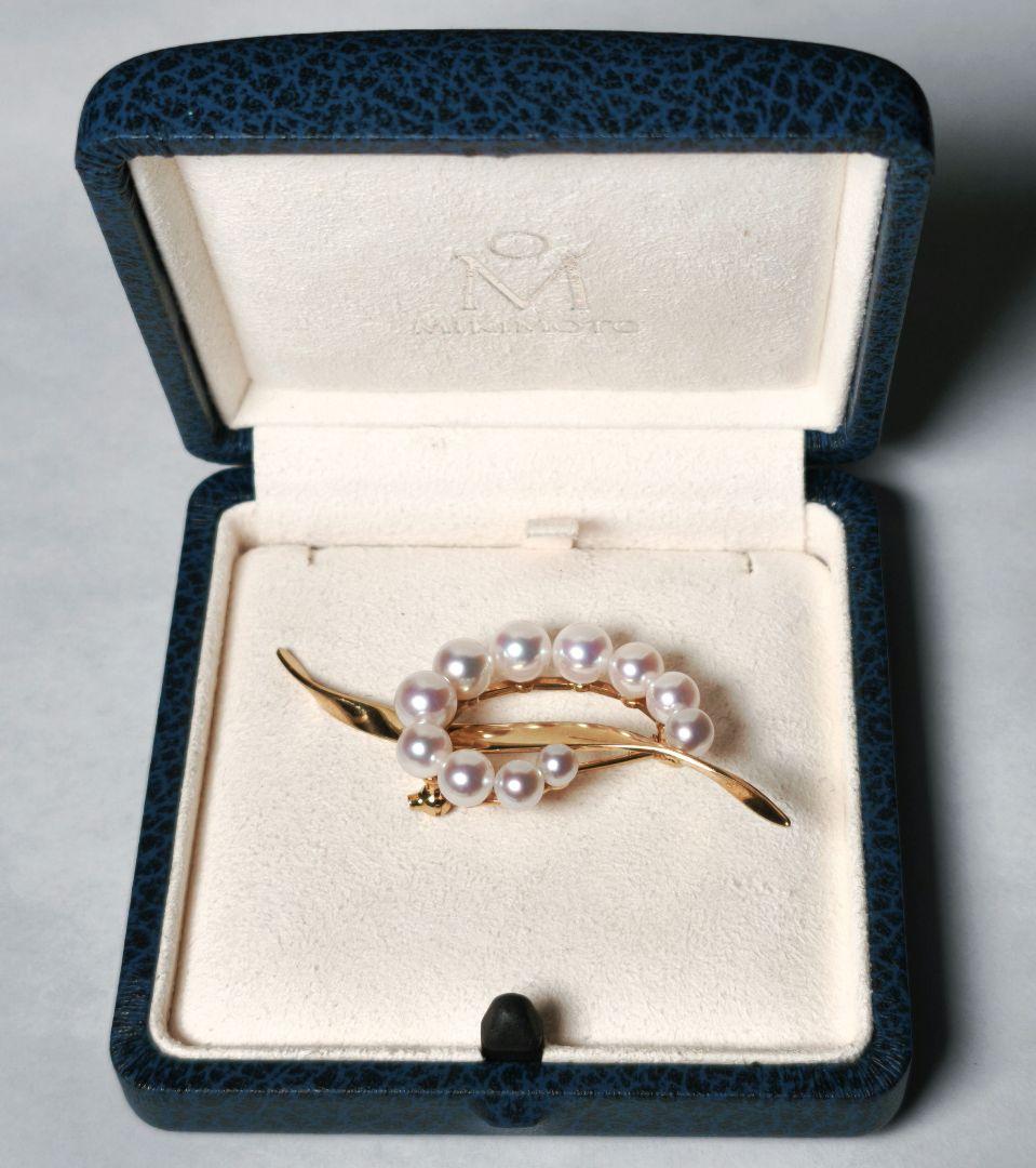 【美品 最高級】ミキモト ブローチ パール サークル K18 愛子様 ご着用 箱