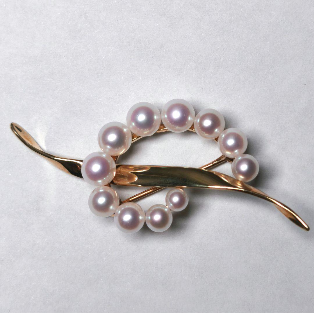 【美品 最高級】ミキモト ブローチ パール サークル K18 愛子様 ご着用 箱