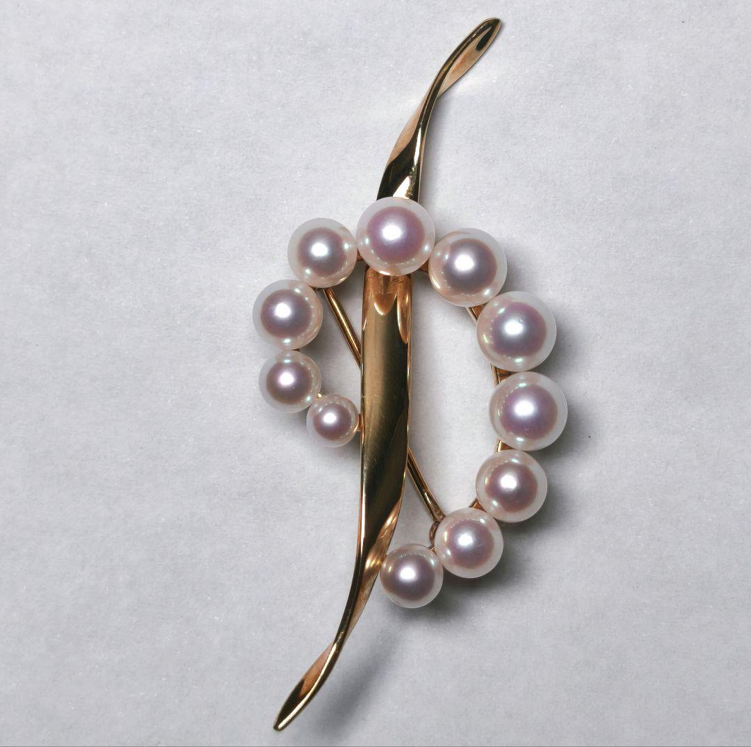 【美品 最高級】ミキモト ブローチ パール サークル K18 愛子様 ご着用 箱