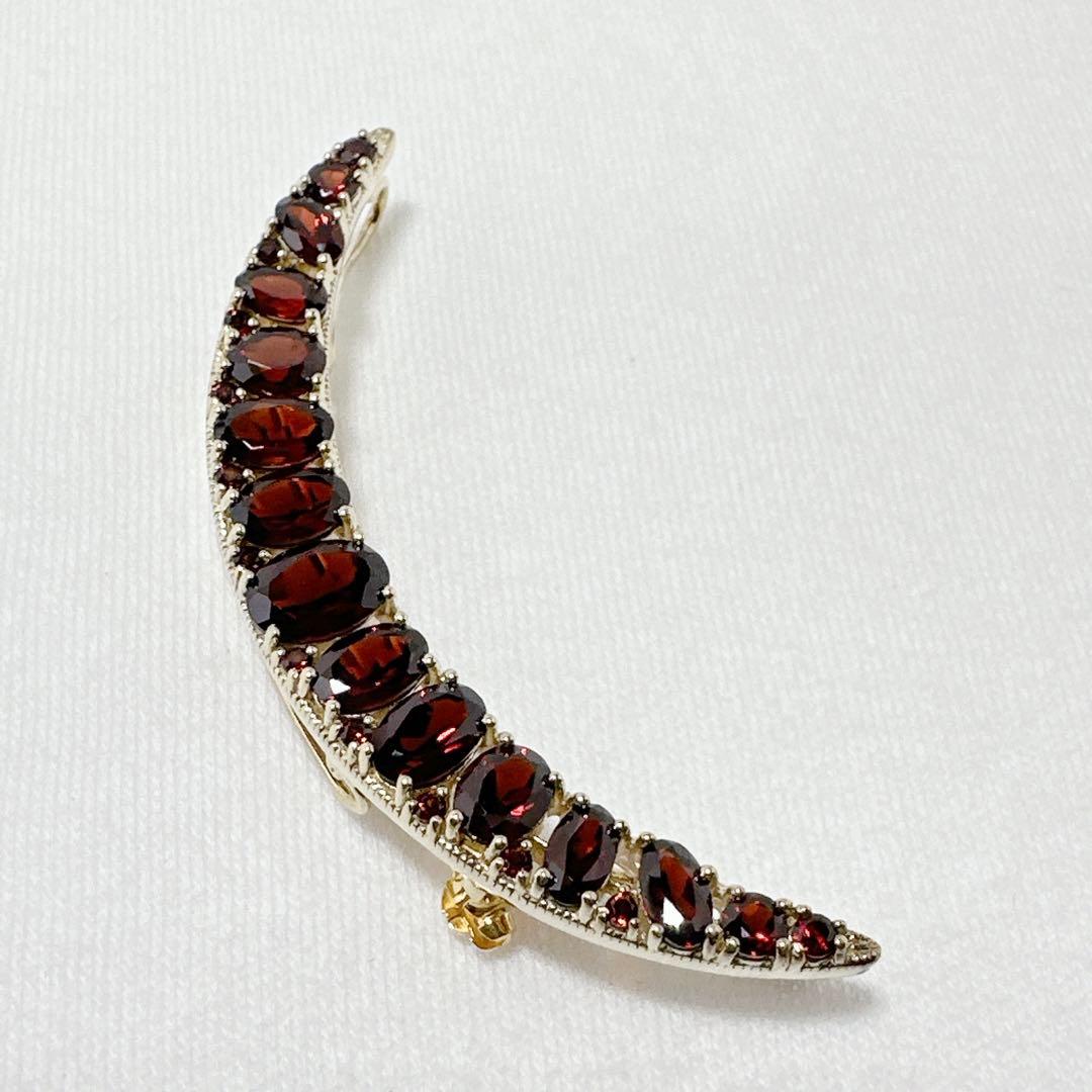 碌山 ロクザン ゴールドカラー ガーネット ブローチ ペンダント 2way