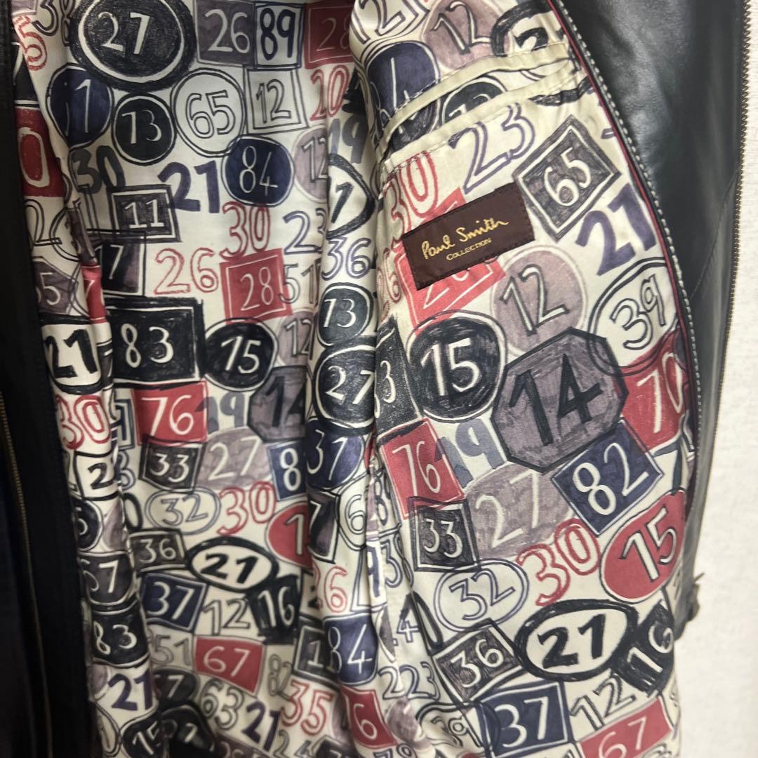 最終値下げ　 Paul Smith レザージャケット　ラムレザー L ブラック
