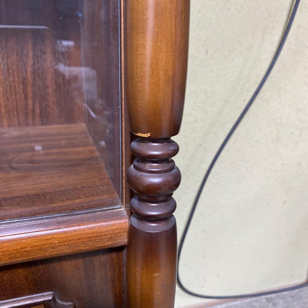 ヴィンテージ　 レトロ　 木製 　ガラス扉　キャビネット　サイドボード