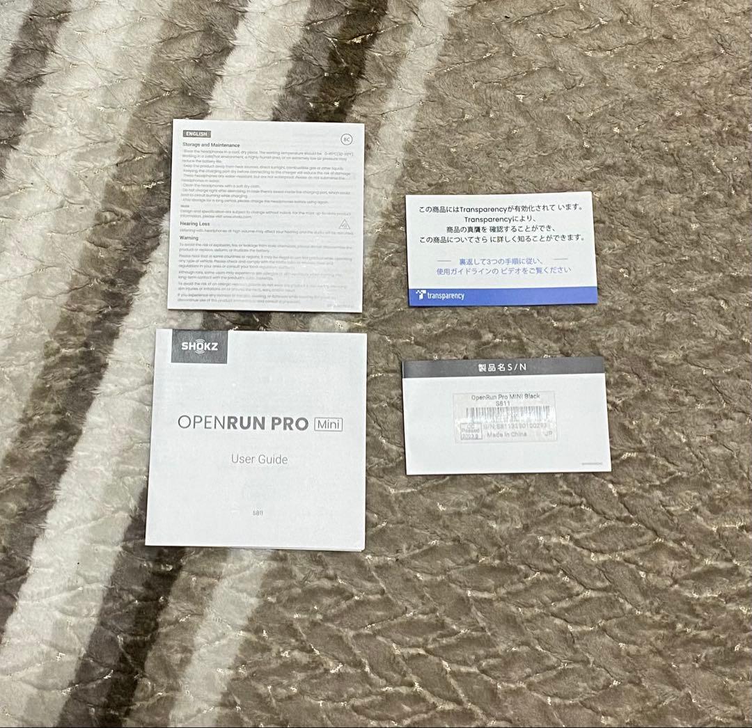 SHOKZ OPENRUN PRO Mini 骨伝導イヤホン 専用ケース付き