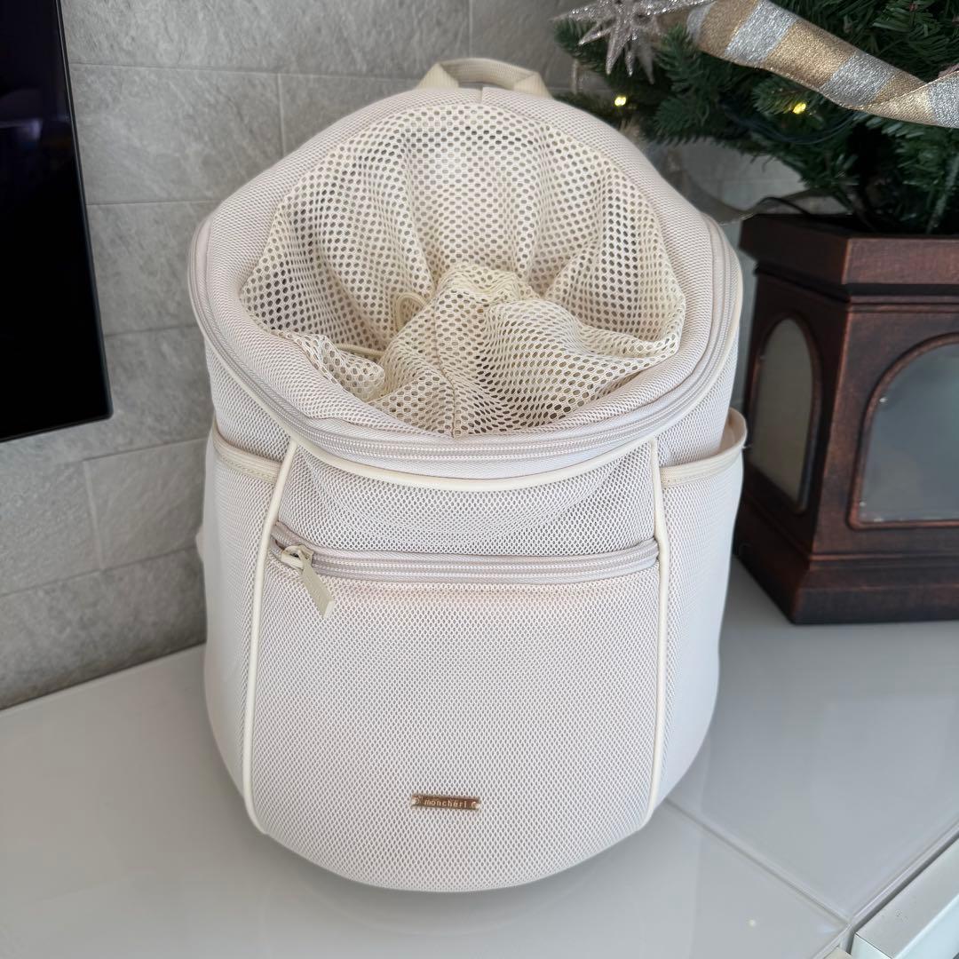 moncheri 犬用キャリーバッグ・メッシュホワイト