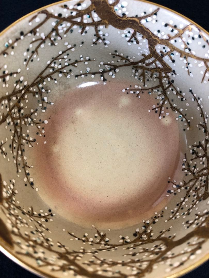 《R》懐石 仁清光琳梅画写 向付10客 快楽造 共箱　251009い1