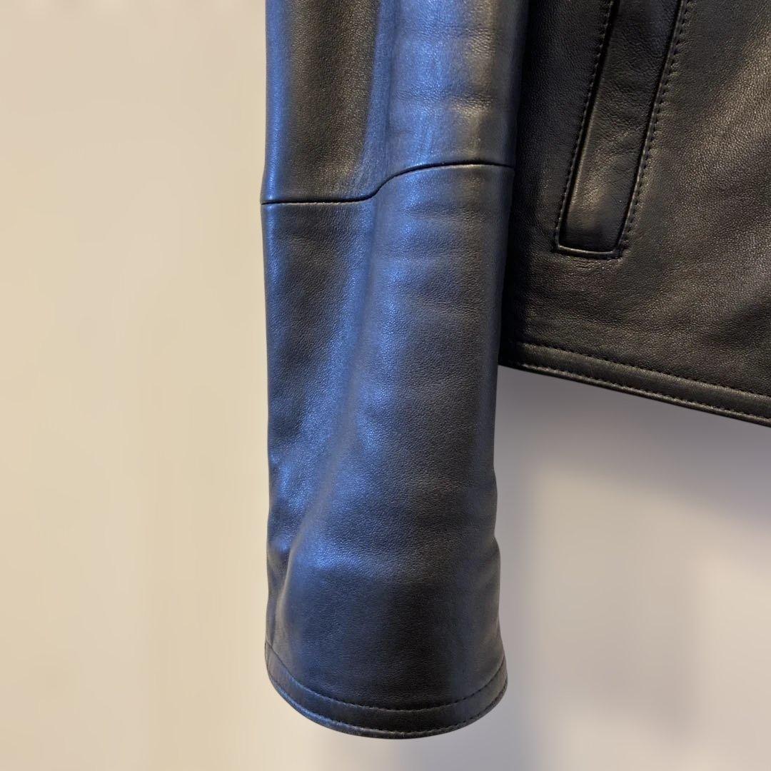 EMMETI エンメティ　アッカ　黒　46 シングルライダースジャケット