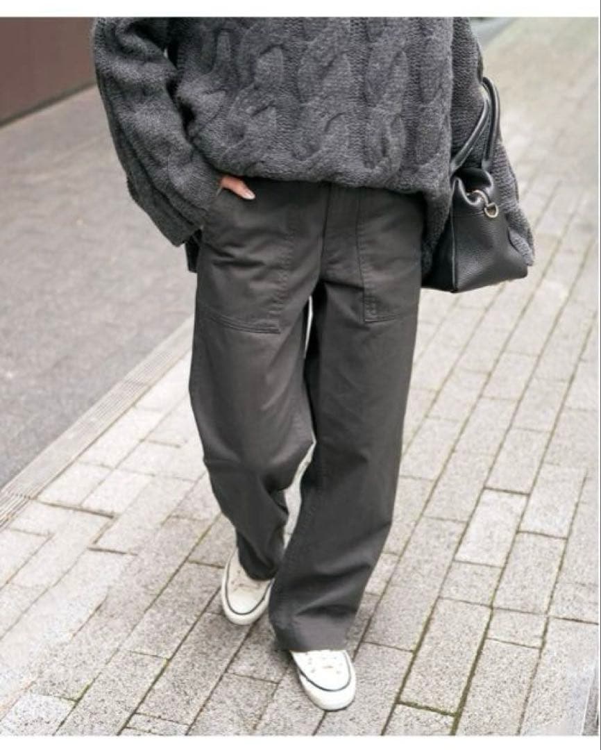 Spick&Span スピックアンドスパン ルーズベイカーパンツ グレー 40