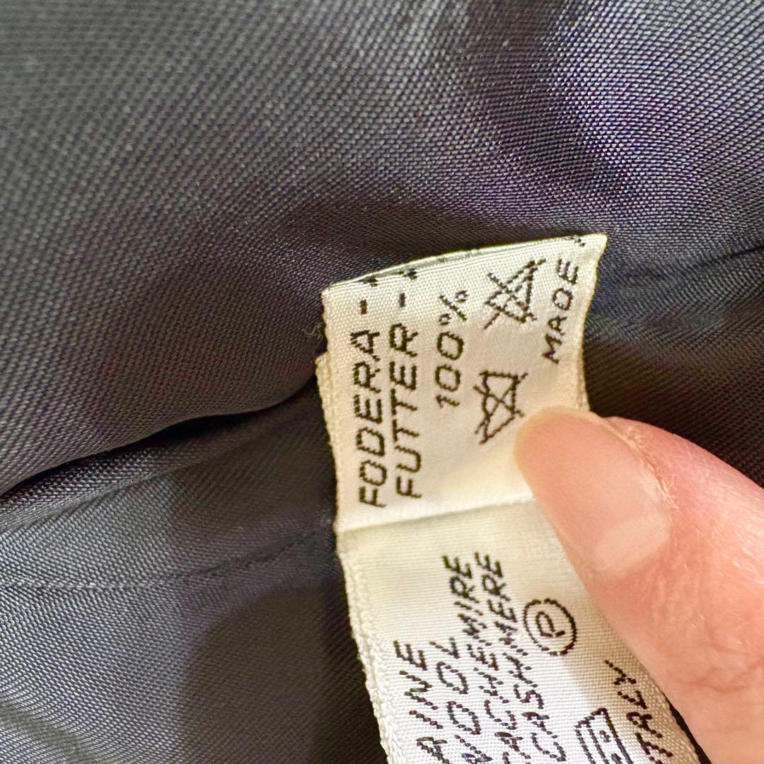 ヘルノ　カシミヤ混　ヴィンテージ　裏スカーフ柄　シルク　ウール　チェスターコート