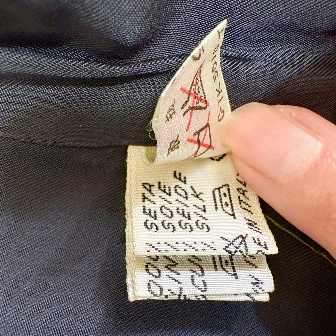 ヘルノ　カシミヤ混　ヴィンテージ　裏スカーフ柄　シルク　ウール　チェスターコート