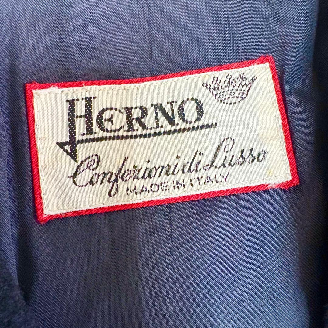 ヘルノ　カシミヤ混　ヴィンテージ　裏スカーフ柄　シルク　ウール　チェスターコート