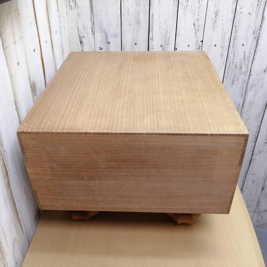 碁盤　囲碁　脚付き　ヘソあり　約20.5×45.7×42.2cm　覆い付属