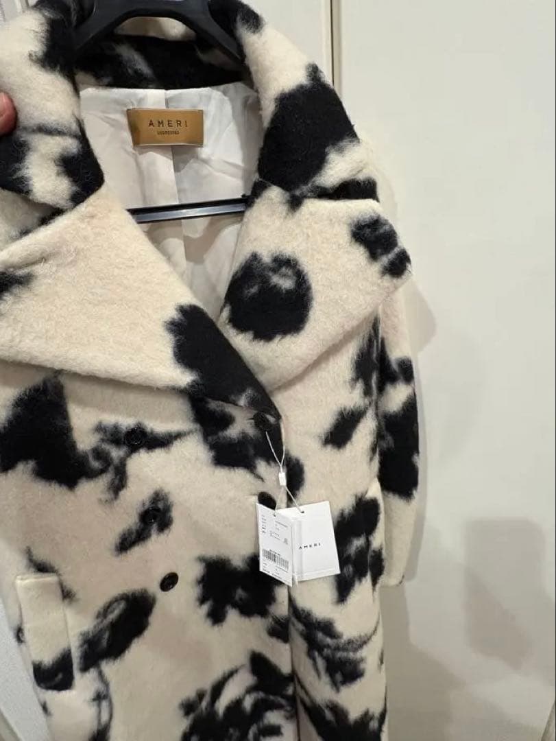 Ameri UND SHADOW FLOWER WOOL COAT アメリ